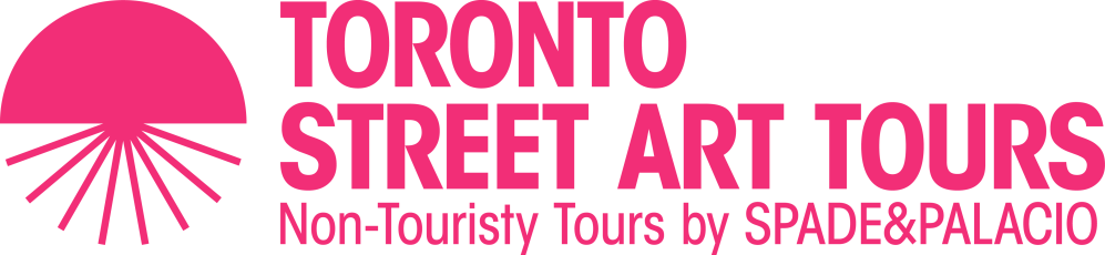 Toronto Street Art Tours logo with a pink sunburst design.